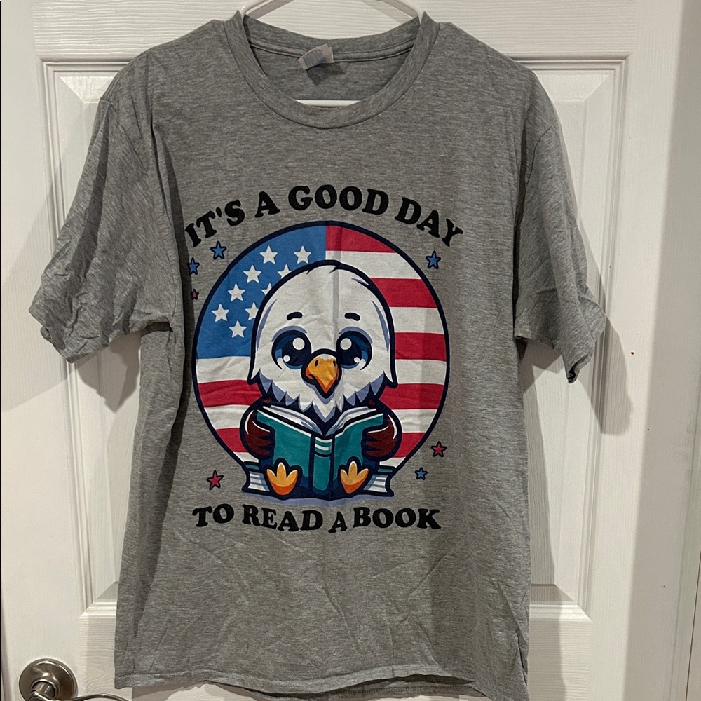 Port and Company Gray Eagle Graphic Tee